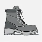 darker grey lace-up work boots image